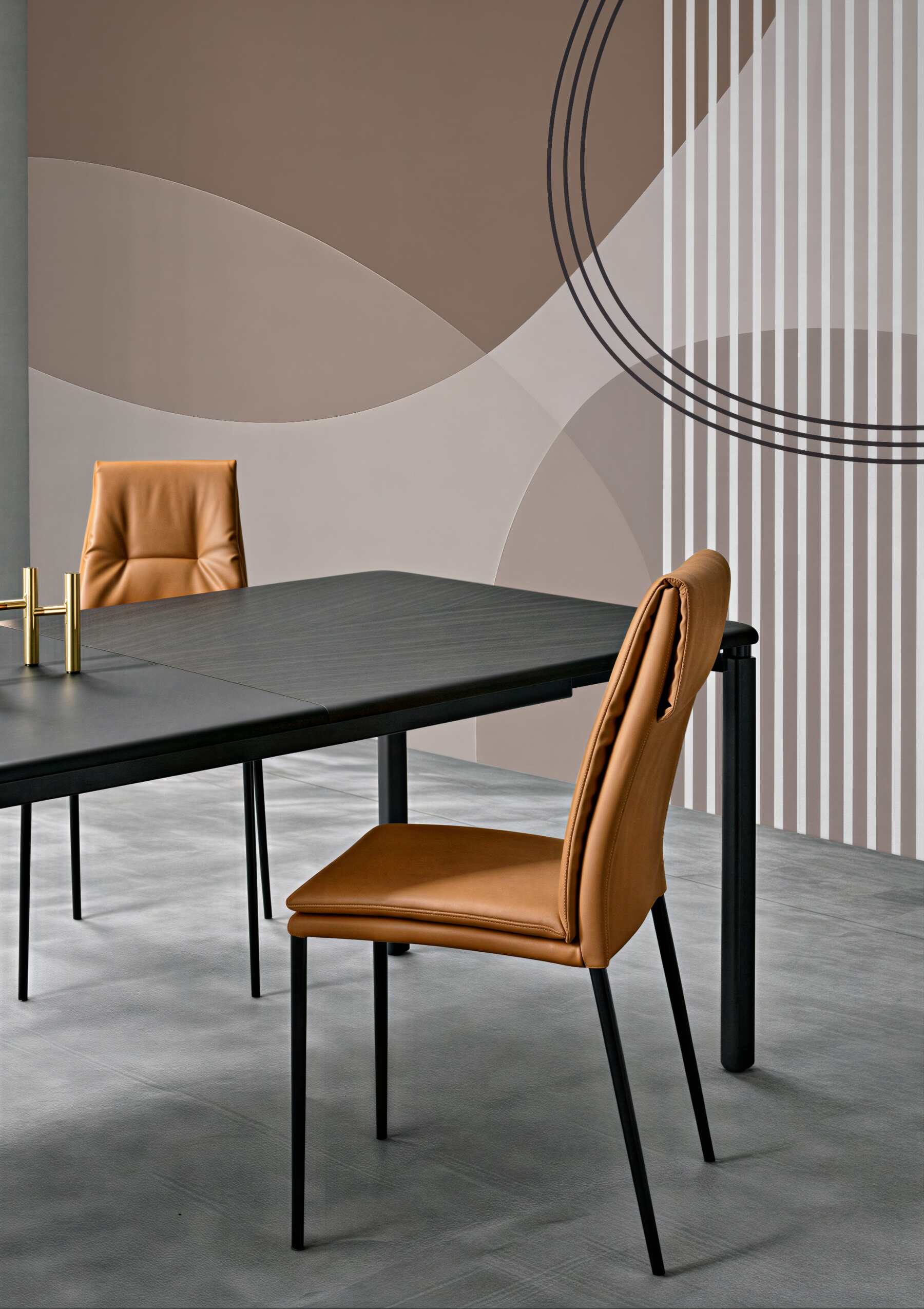 Fototapeta geometryczna harmonia w taupe