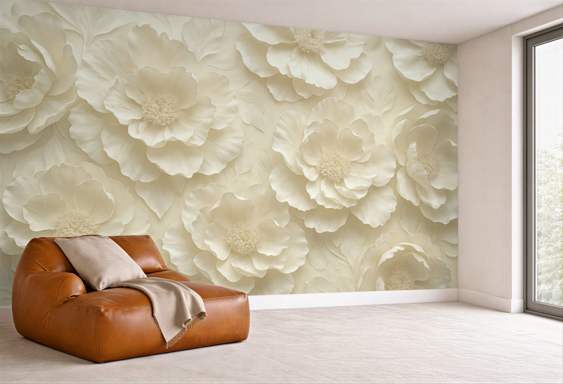 Fototapeta kremowe peonie w subtelnej elegancji