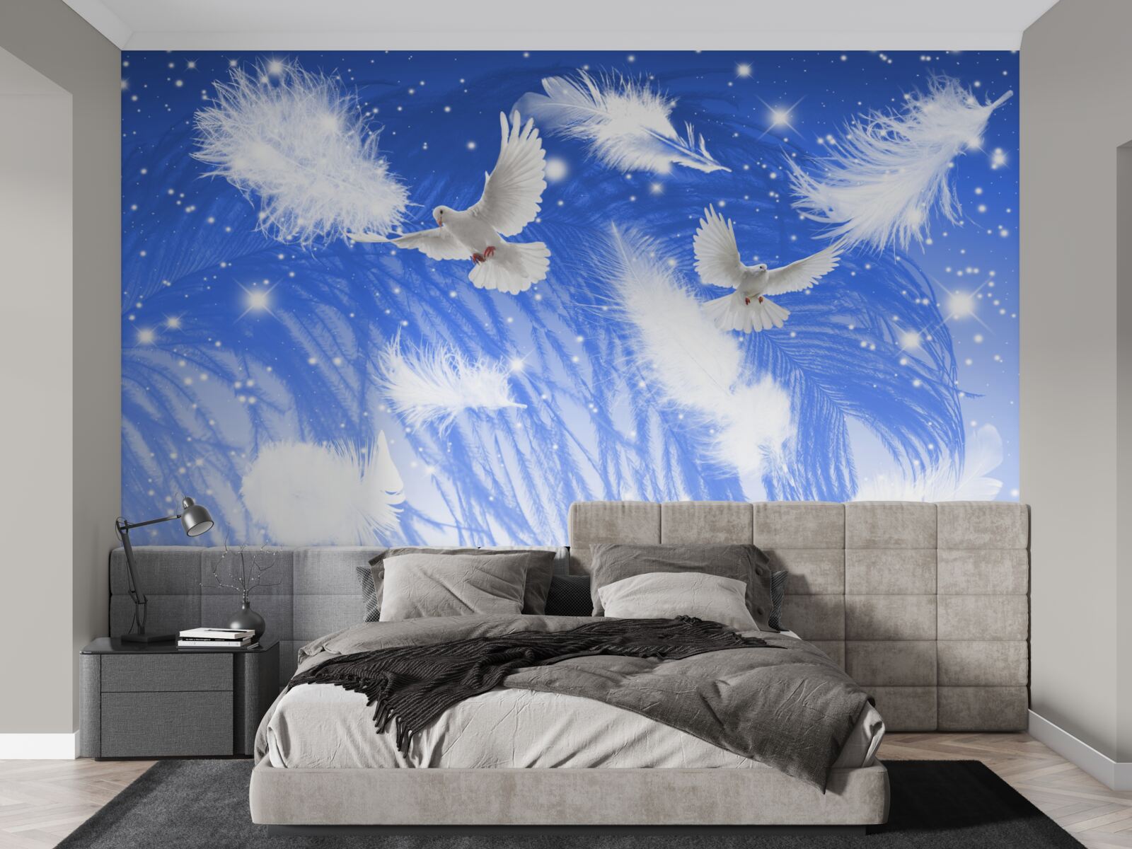 Fototapeta poruszanie się w atmosferze jasnych ptaków i ich upierzenia