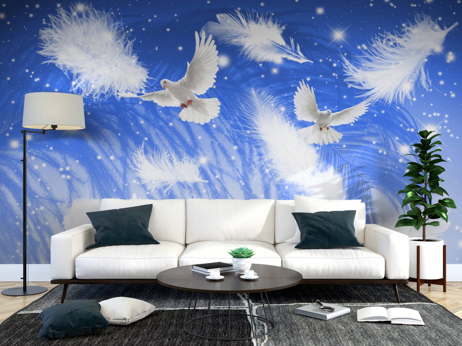 Fototapeta poruszanie się w atmosferze jasnych ptaków i ich upierzenia