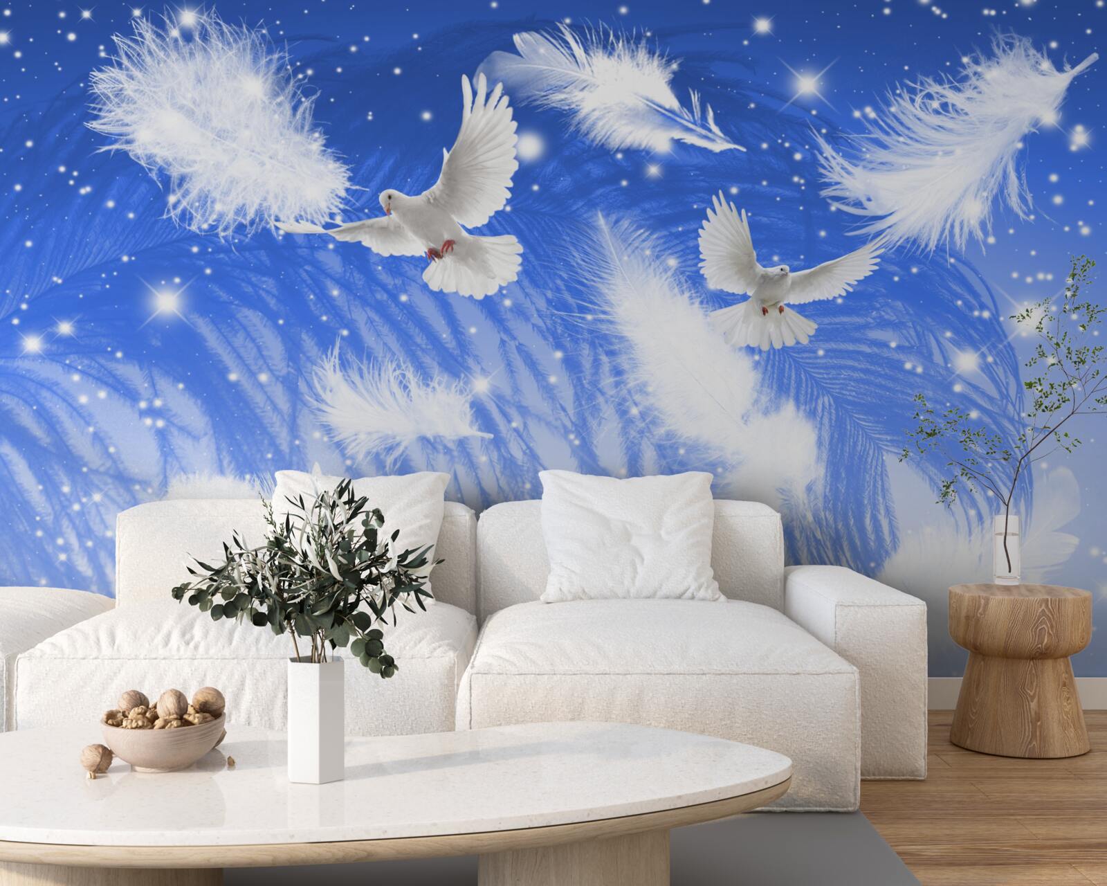 Fototapeta poruszanie się w atmosferze jasnych ptaków i ich upierzenia