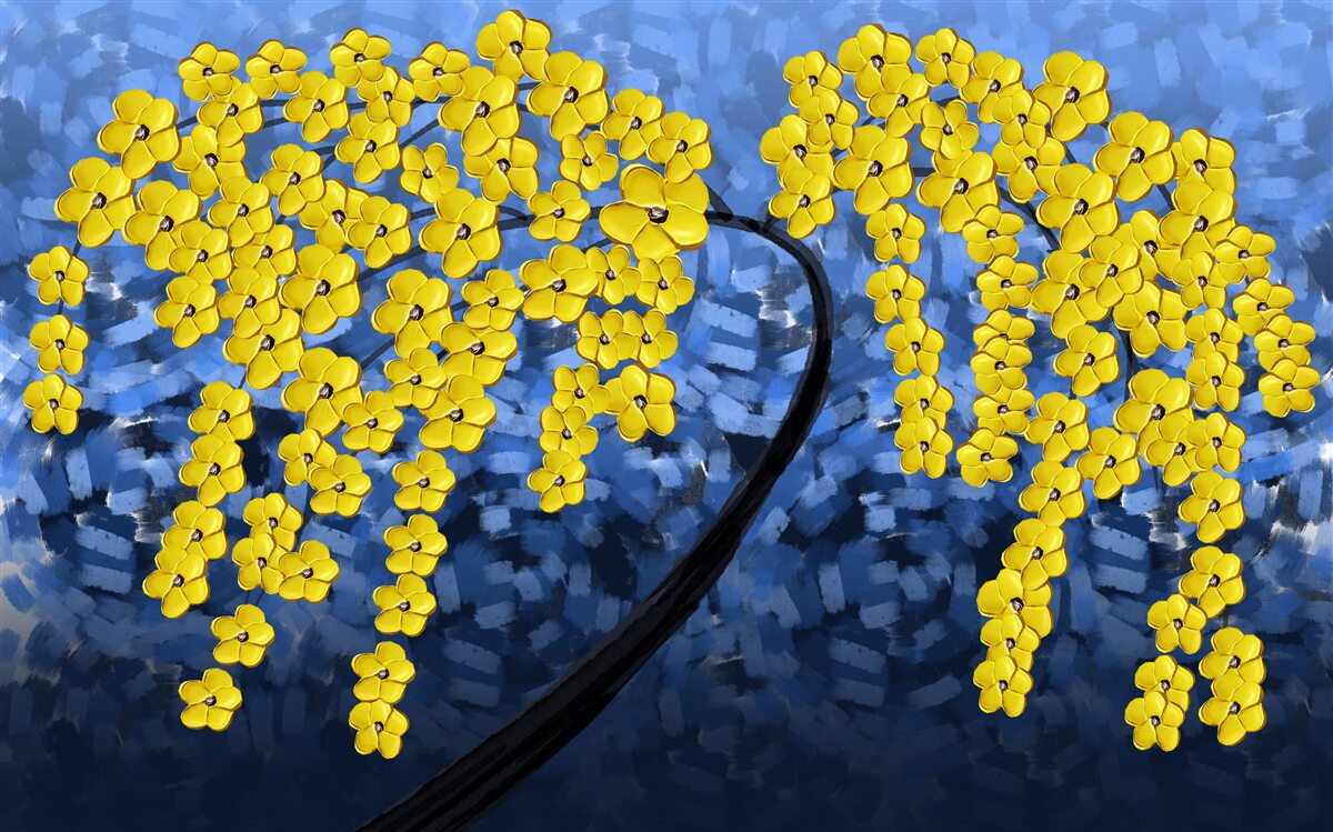 Fototapeta drzewo pod jesienną burzą