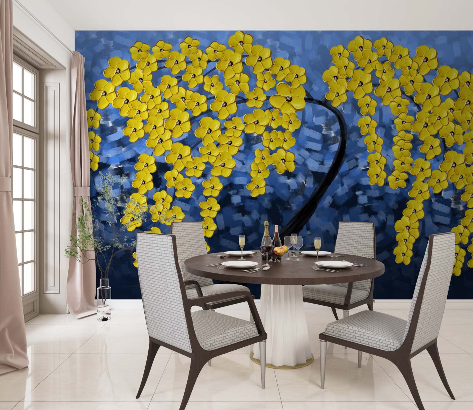 Fototapeta drzewo pod jesienną burzą