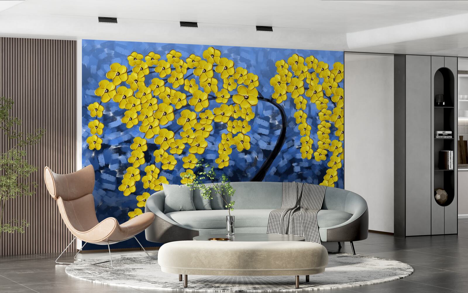 Fototapeta drzewo pod jesienną burzą