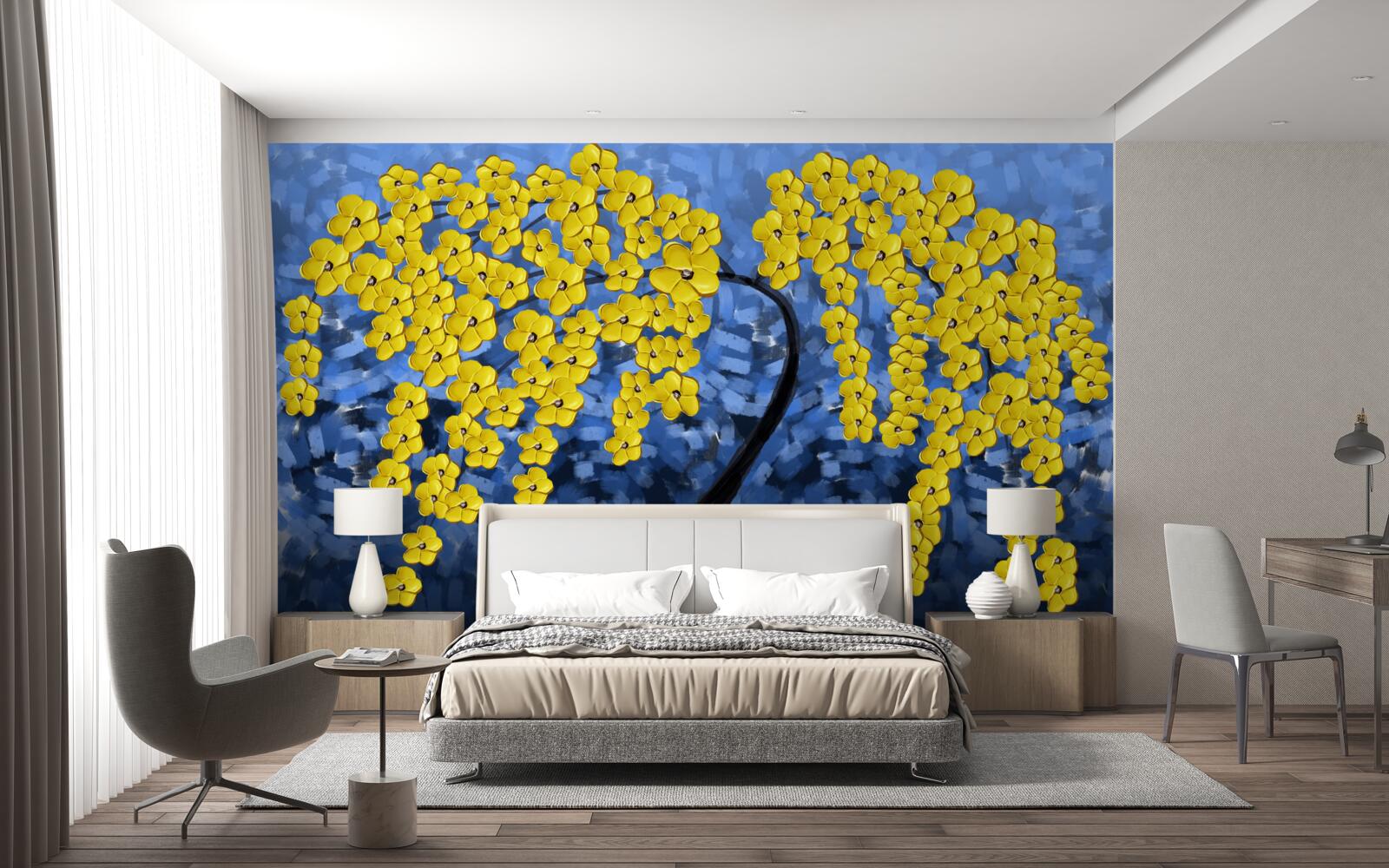 Fototapeta drzewo pod jesienną burzą