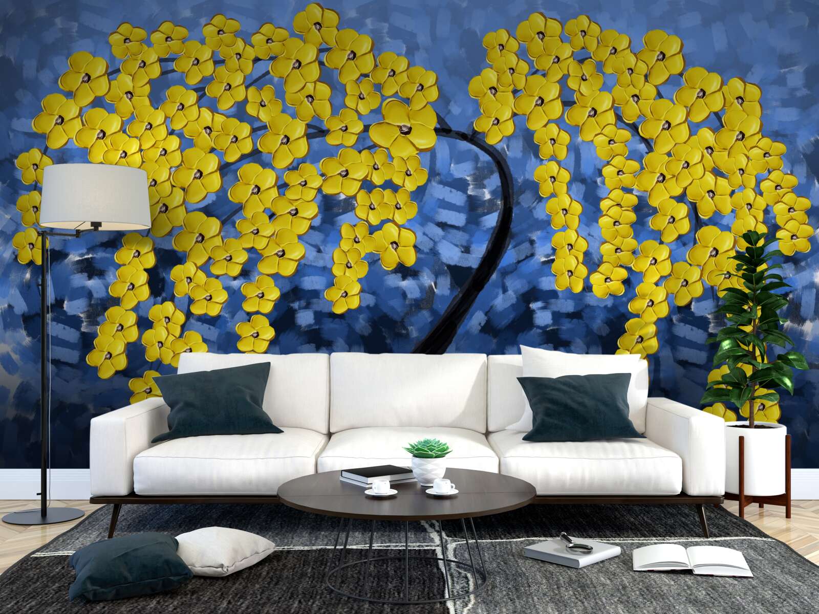 Fototapeta drzewo pod jesienną burzą