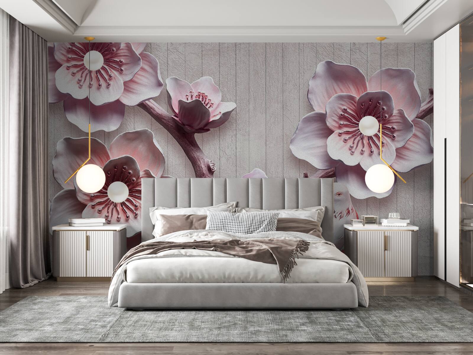 Fototapeta miękkie różowe pąki wiśni