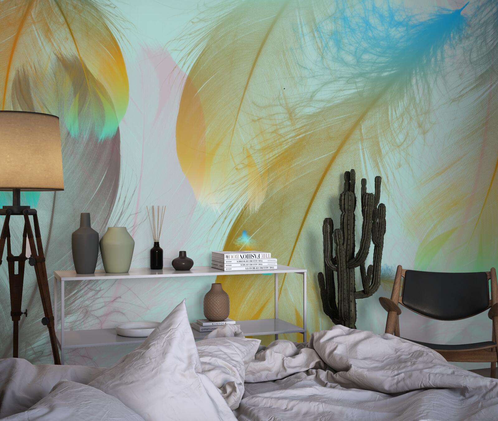 Fototapeta latające miękkie pióra