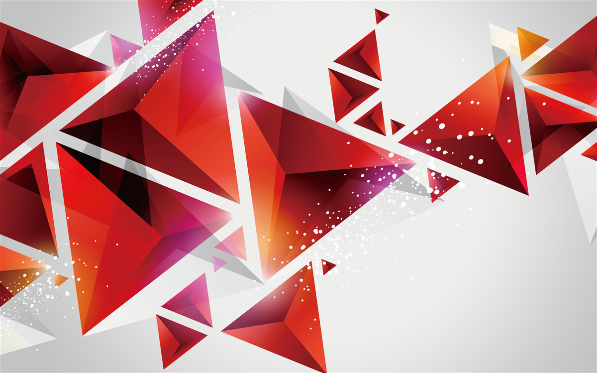 Fototapeta trójkąty z dużą ilością czerwieni