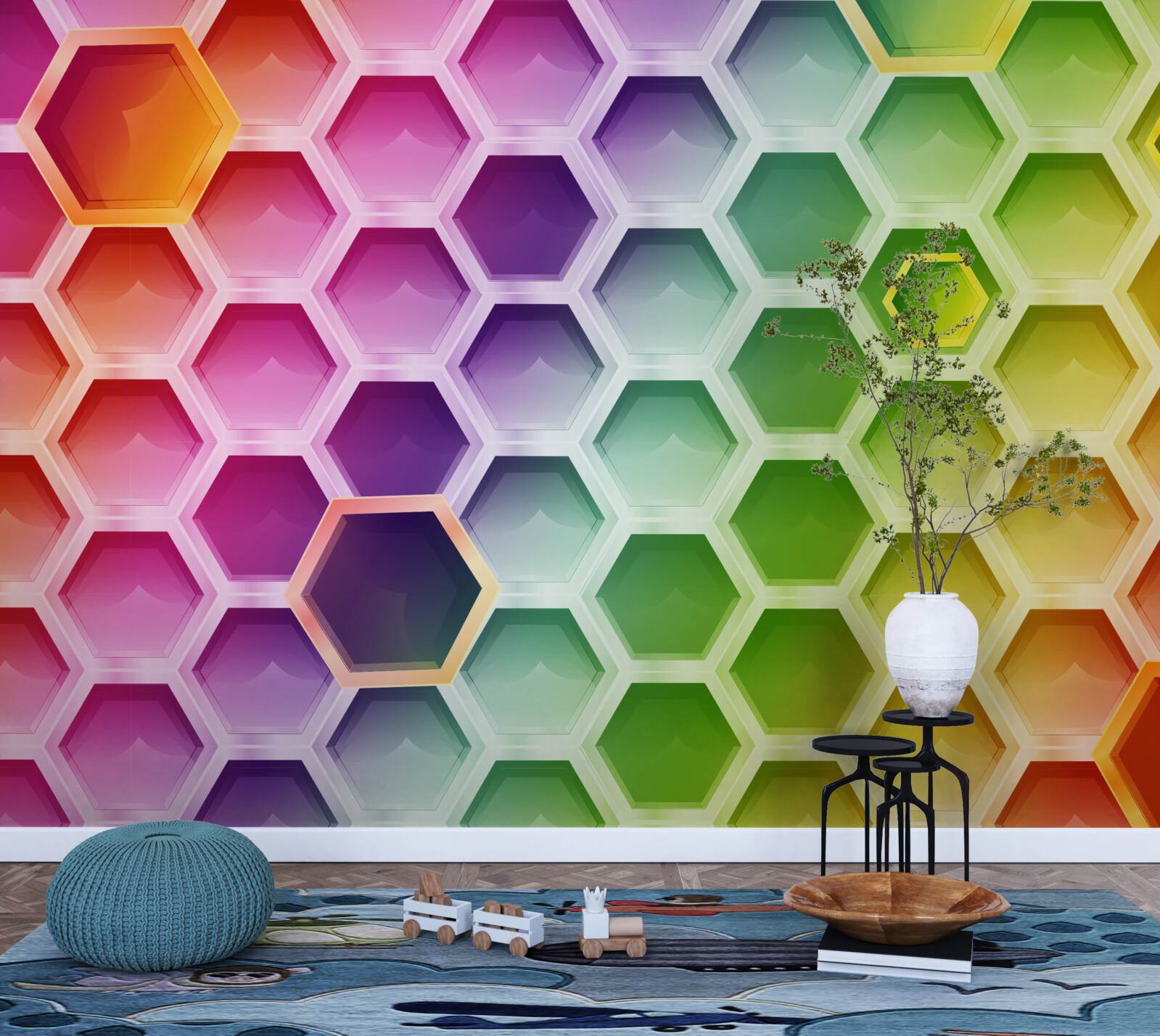 Fototapeta wielokolorowe jasne ule