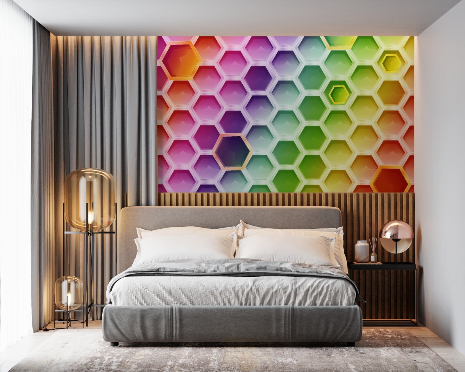 Fototapeta wielokolorowe jasne ule