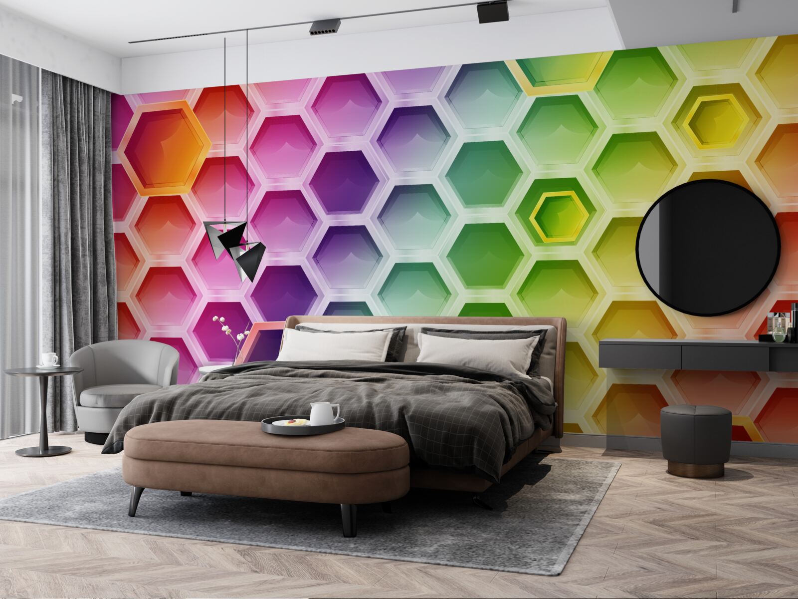 Fototapeta wielokolorowe jasne ule