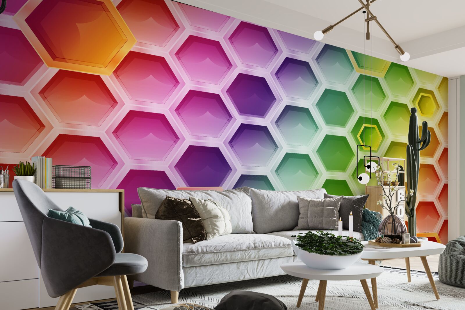 Fototapeta wielokolorowe jasne ule