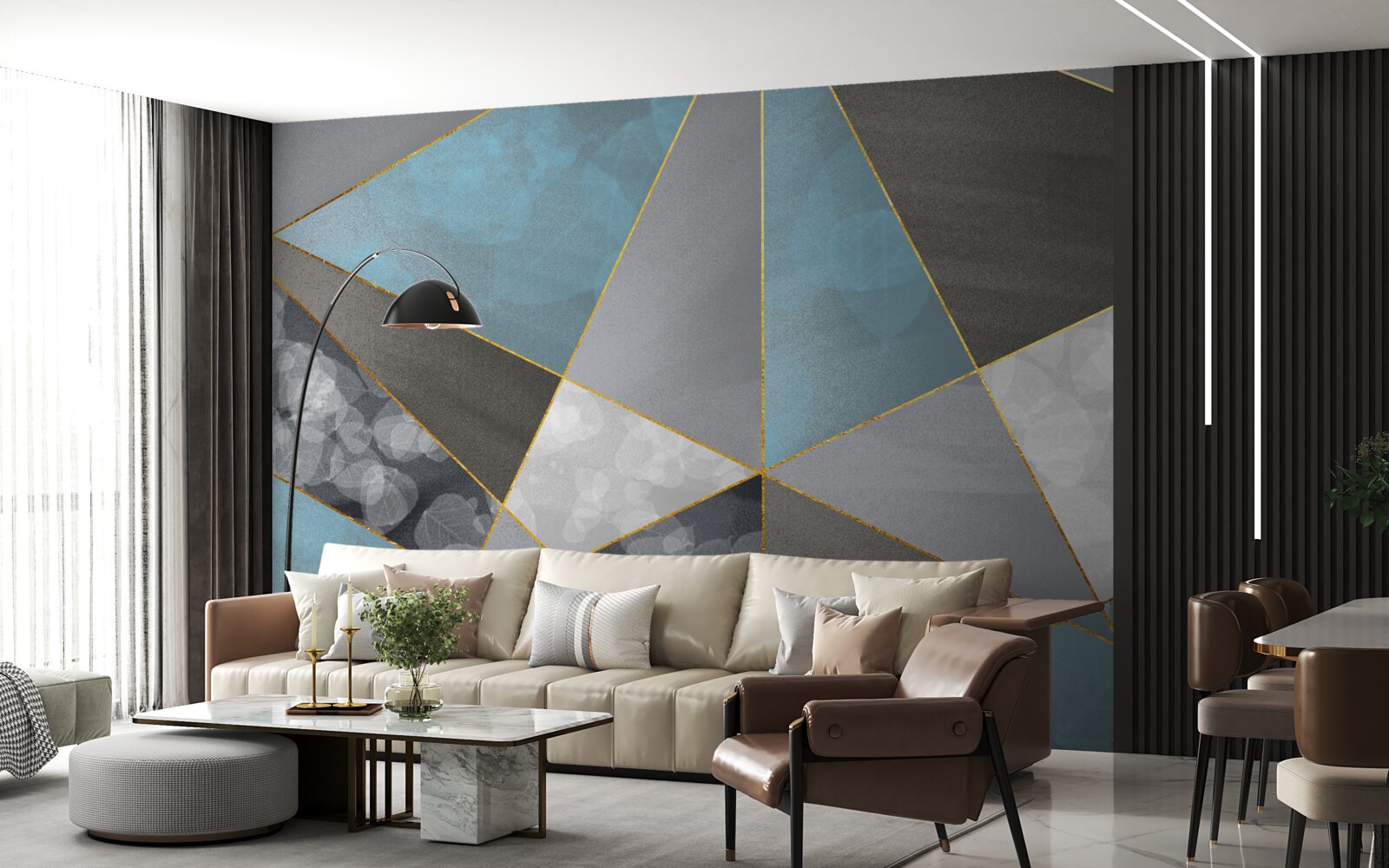 Fototapeta wyjątkowe tło z motywami geometrycznymi