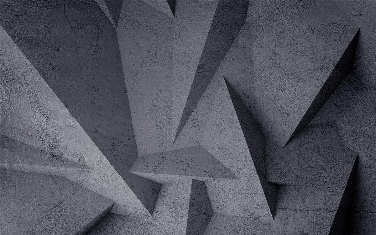 Fototapeta czarna geometria w przestrzeni 3d