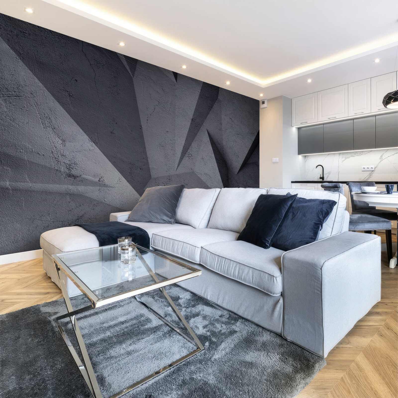 Fototapeta czarna geometria w przestrzeni 3d