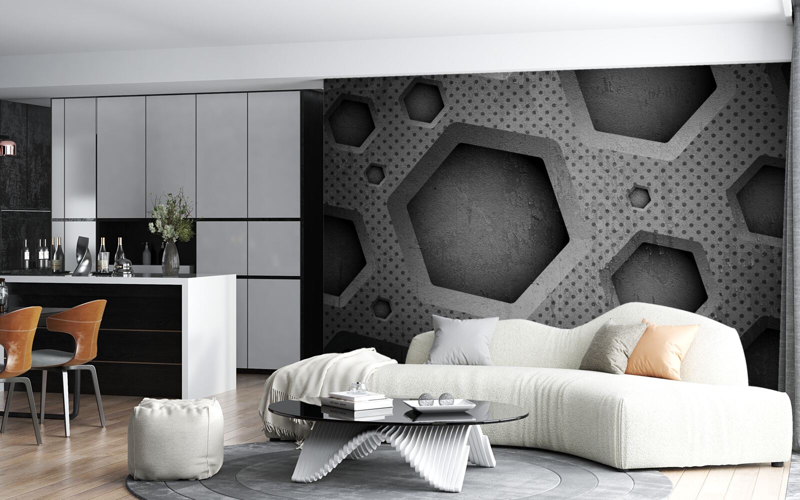 Fototapeta abstrakcyjna bariera sześciokątna