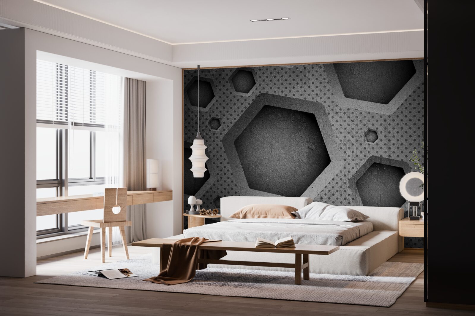 Fototapeta abstrakcyjna bariera sześciokątna