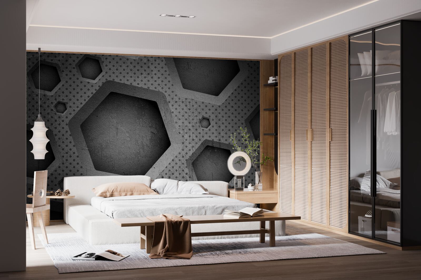 Fototapeta abstrakcyjna bariera sześciokątna