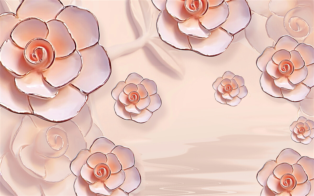 Fototapeta różowe porcelanowe róże