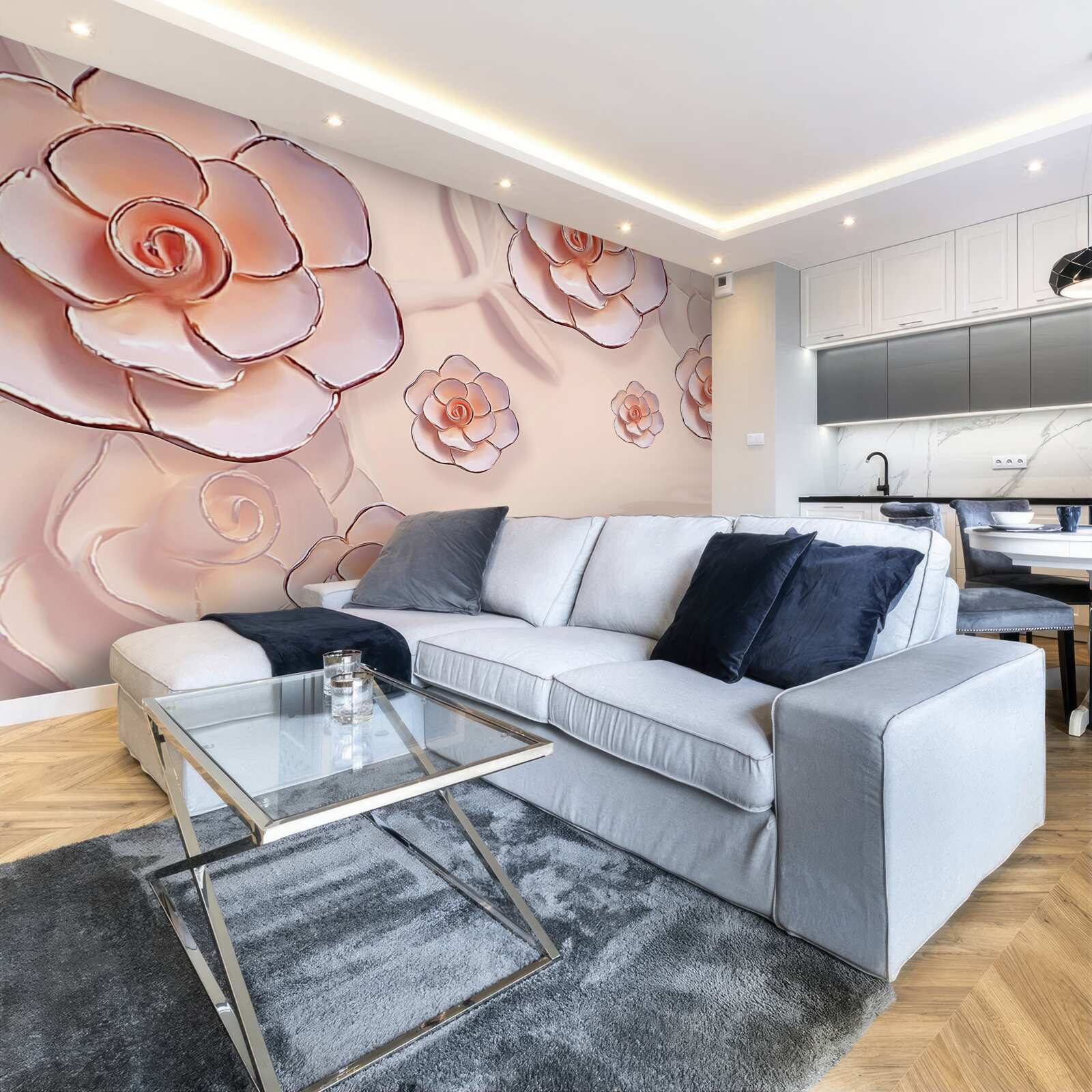 Fototapeta różowe porcelanowe róże