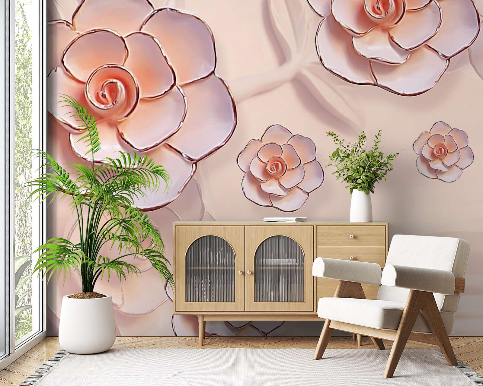 Fototapeta różowe porcelanowe róże