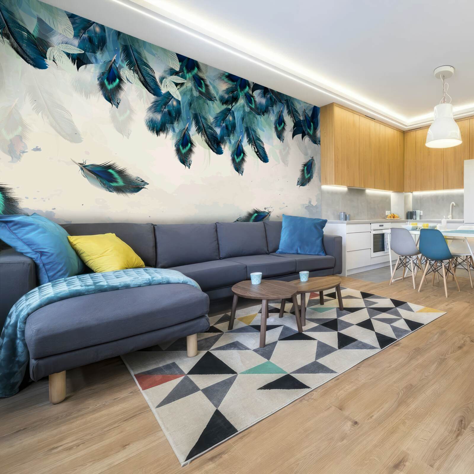 Fototapeta latające puszyste koce ciemności