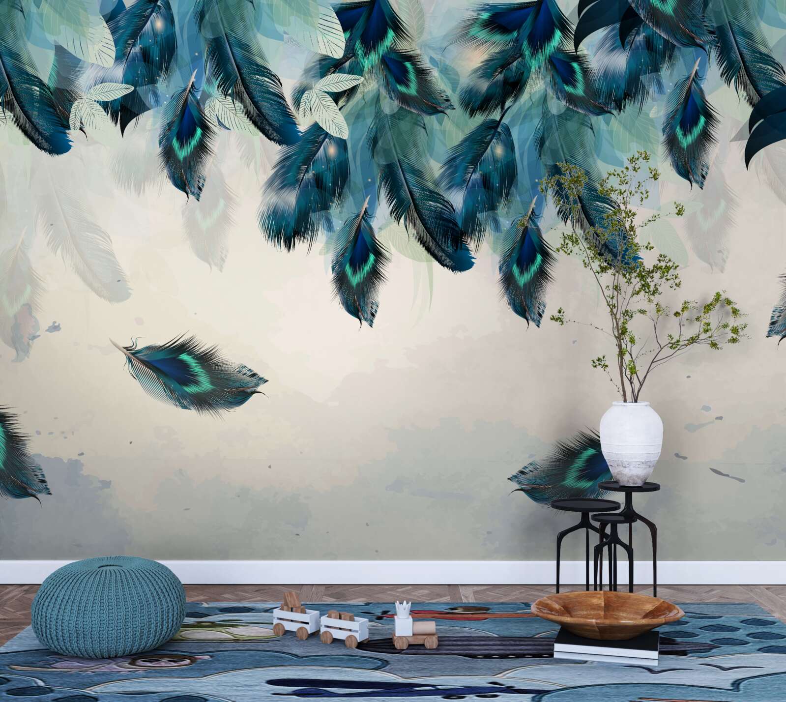 Fototapeta latające puszyste koce ciemności