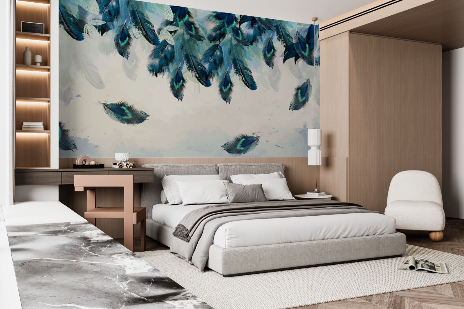 Fototapeta latające puszyste koce ciemności