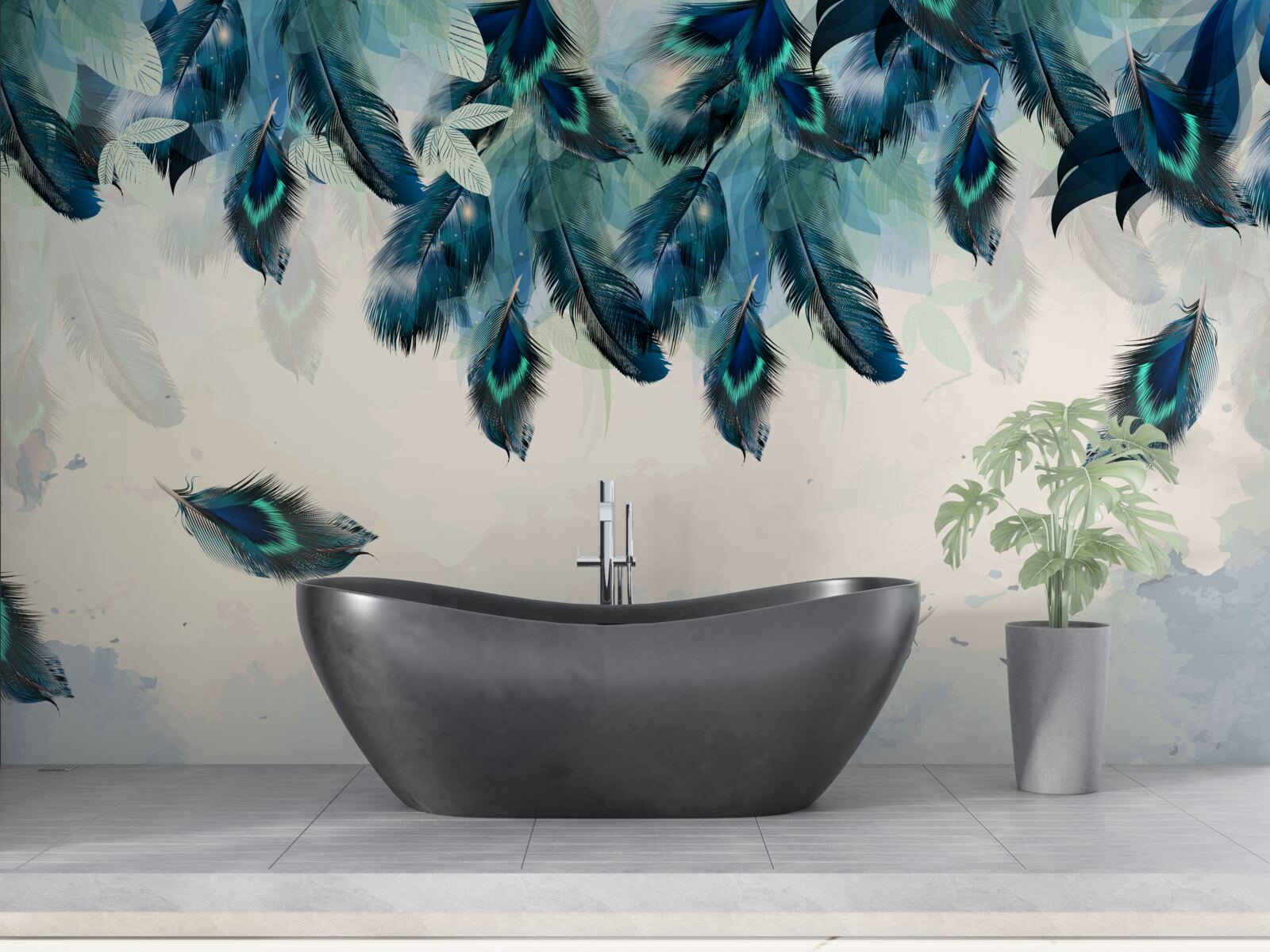 Fototapeta latające puszyste koce ciemności