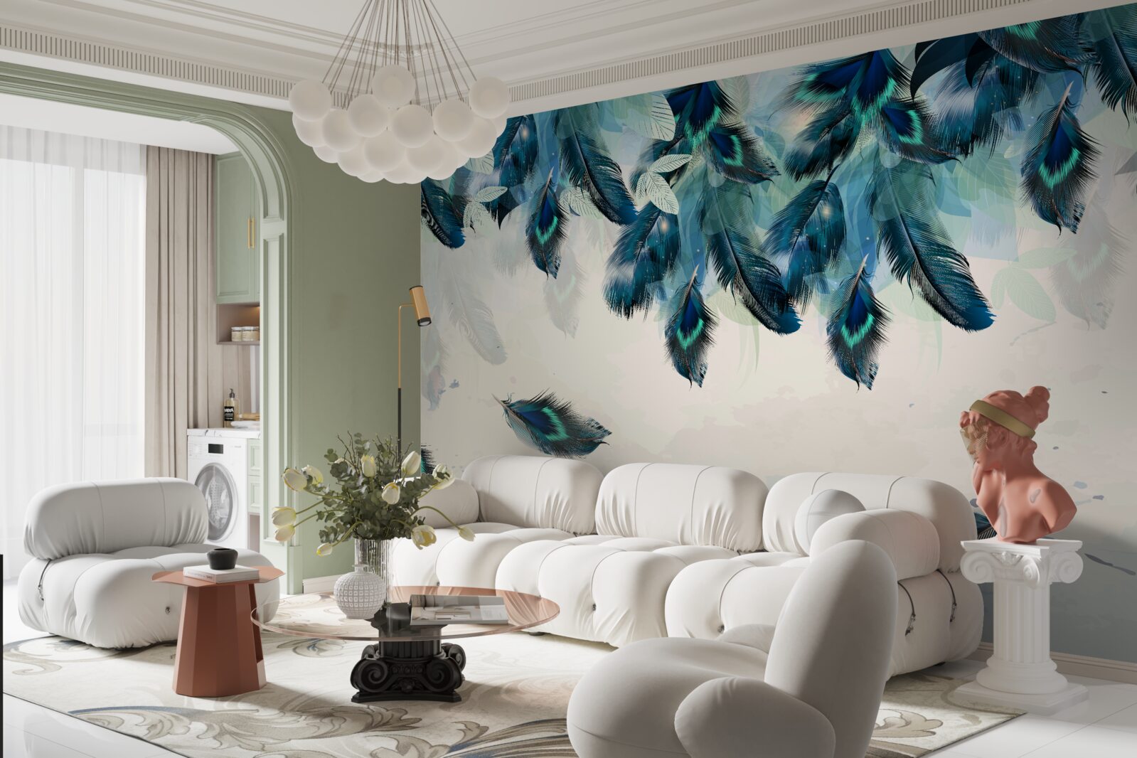 Fototapeta latające puszyste koce ciemności