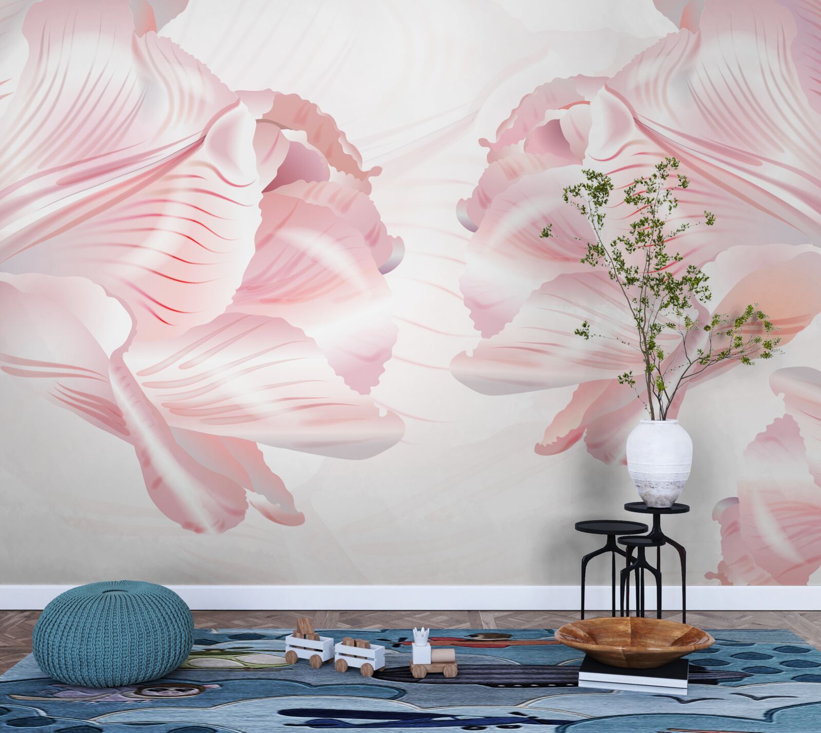 Fototapeta różowe tulipany z romantycznym nastrojem