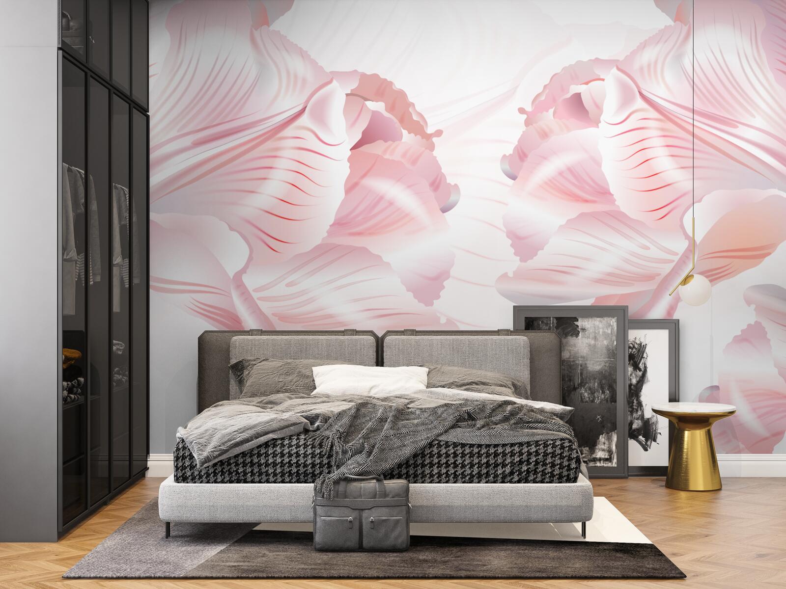 Fototapeta różowe tulipany z romantycznym nastrojem