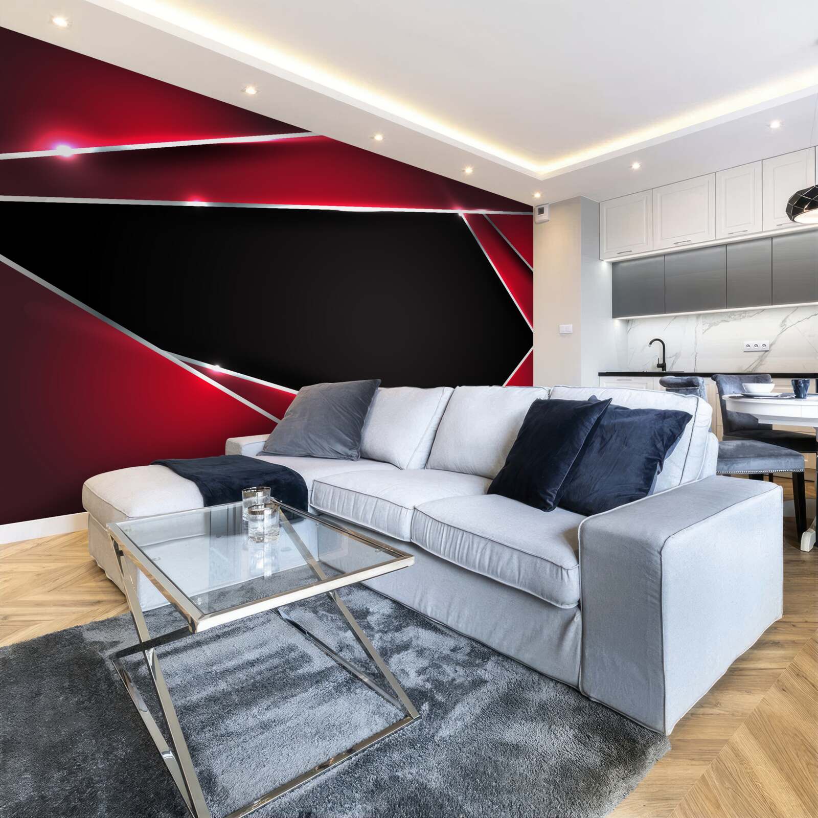 Fototapeta ekskluzywne tło w kolorach czerwonym i czarnym