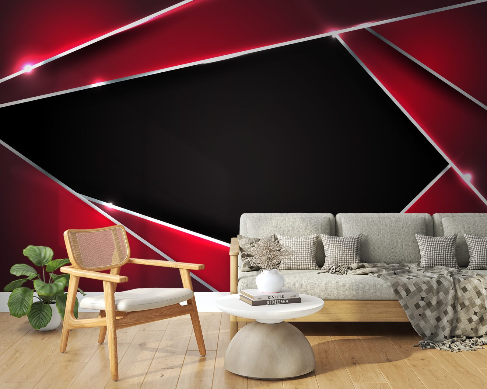Fototapeta ekskluzywne tło w kolorach czerwonym i czarnym