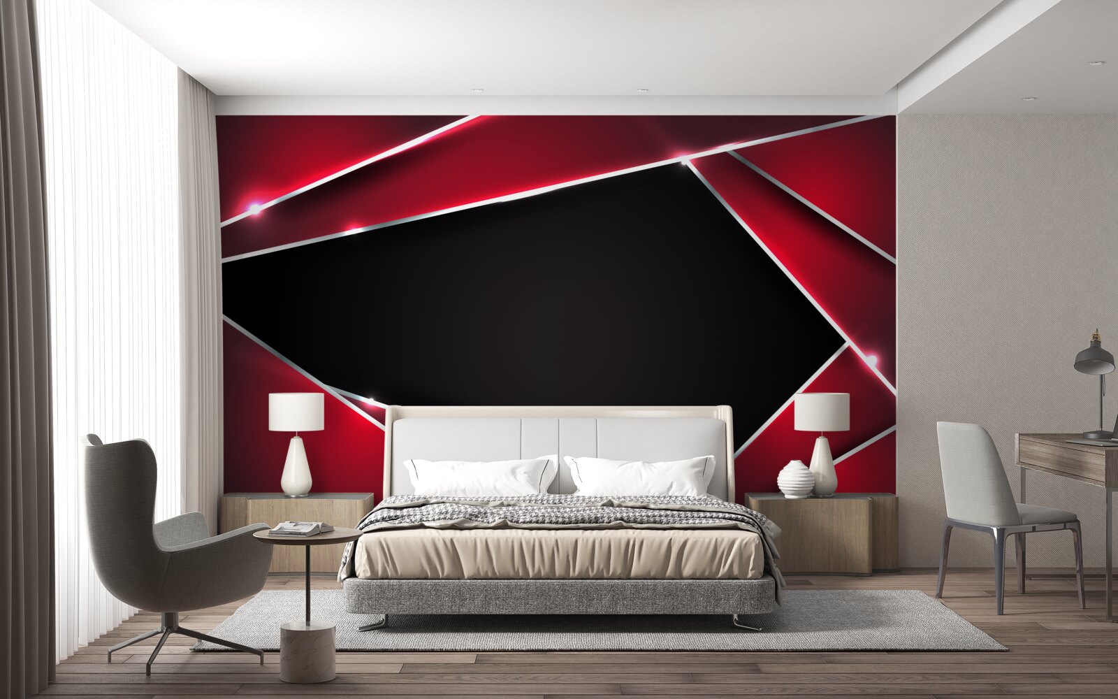 Fototapeta ekskluzywne tło w kolorach czerwonym i czarnym