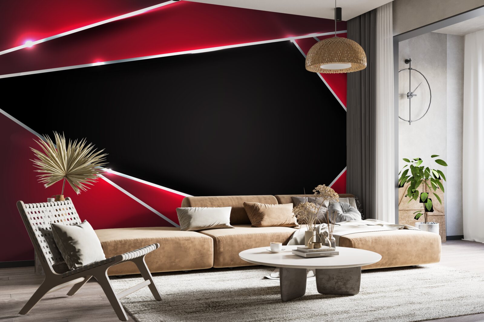 Fototapeta ekskluzywne tło w kolorach czerwonym i czarnym