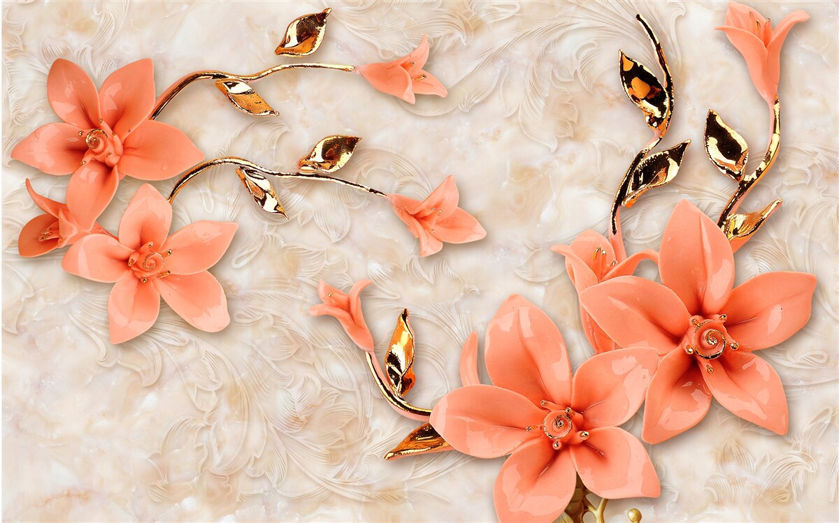 Fototapeta magnolia kwitnąca brzoskwiniowymi odcieniami