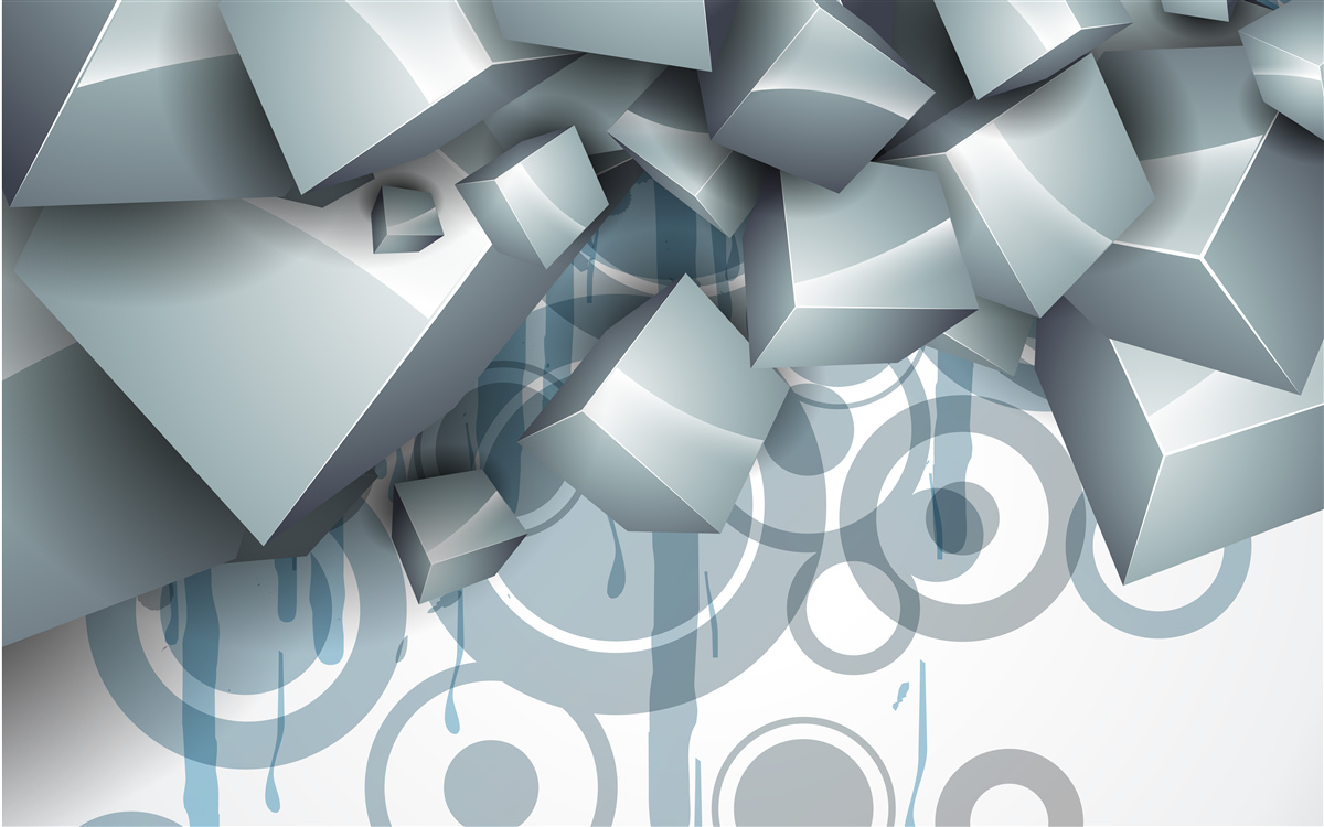 Fototapeta szare kostki o charakterze optycznym