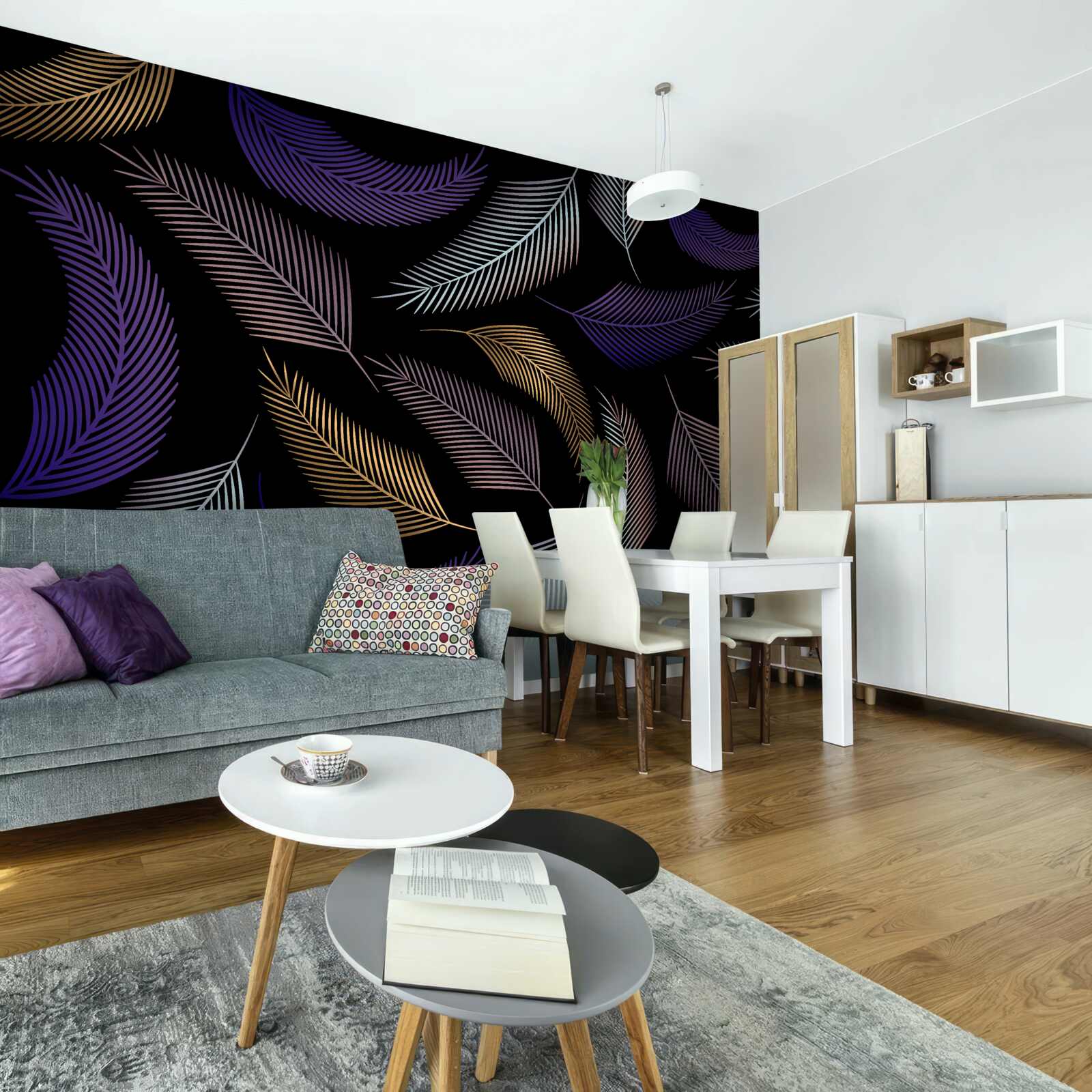 Fototapeta jesienne liście w ciemnych kolorach