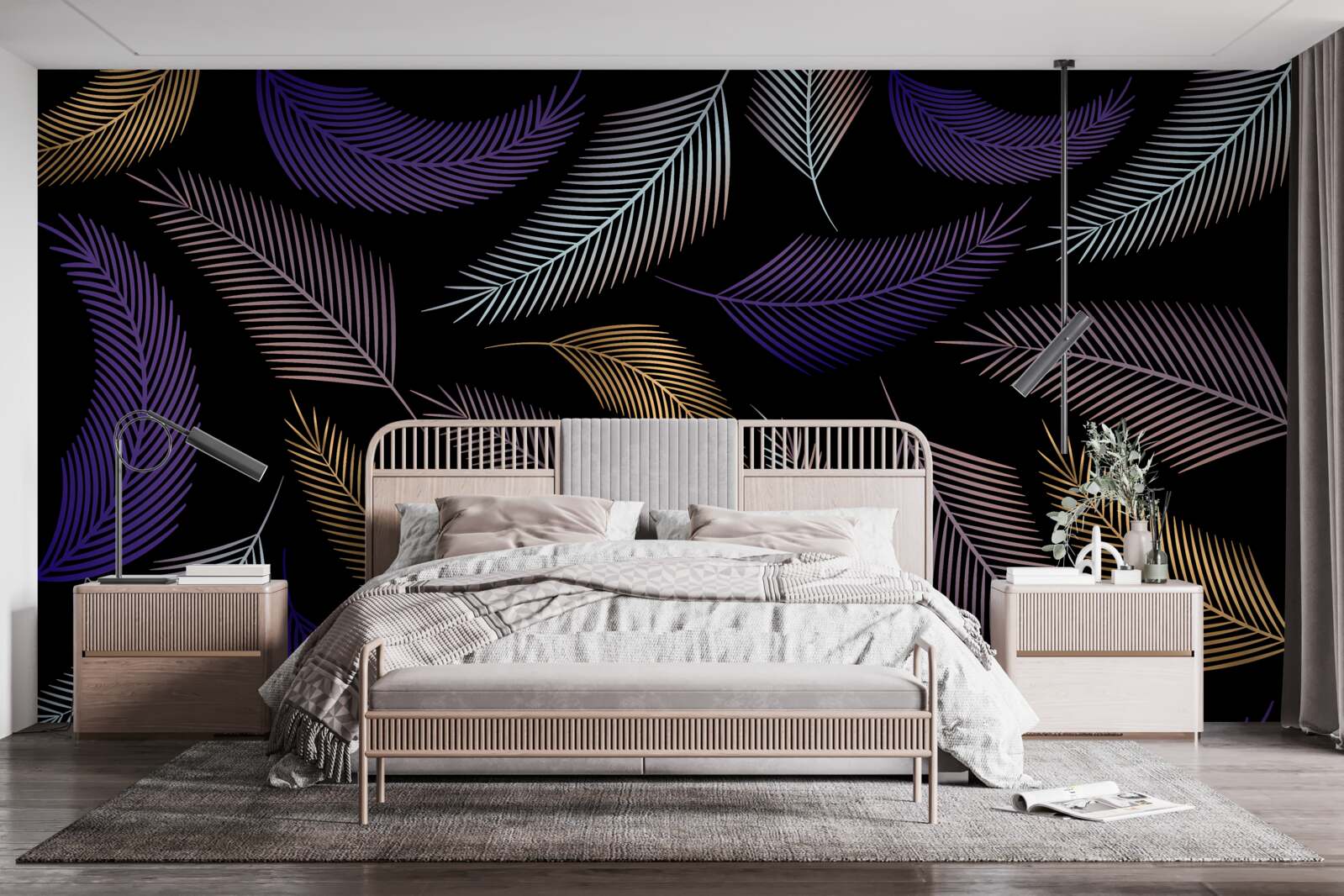 Fototapeta jesienne liście w ciemnych kolorach