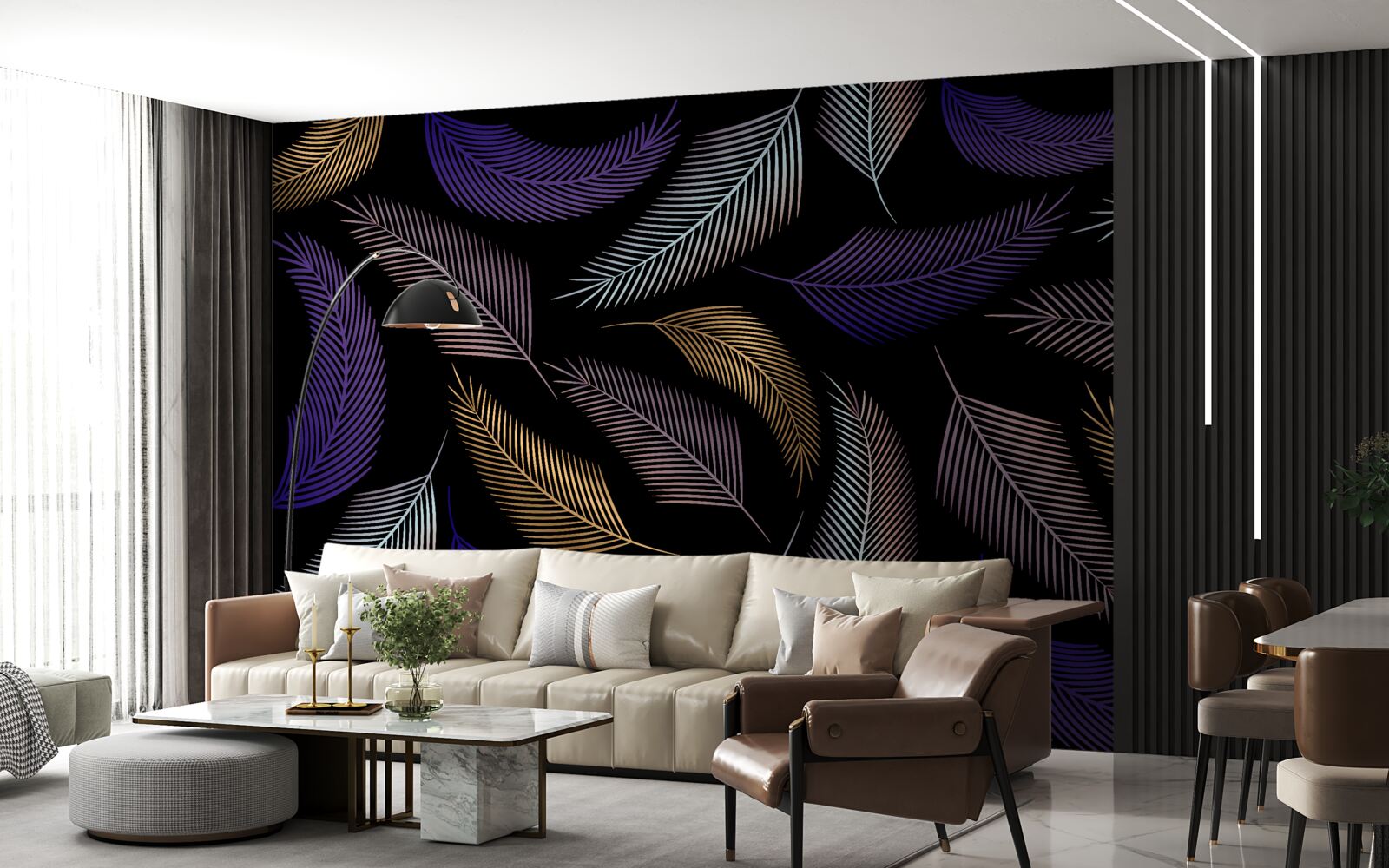 Fototapeta jesienne liście w ciemnych kolorach