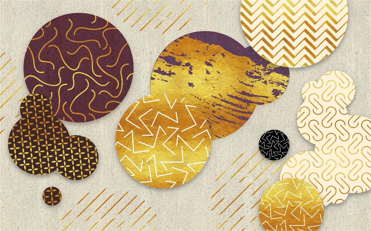 Fototapeta abstrakcyjne obrazy w odcieniach brązu i fioletu