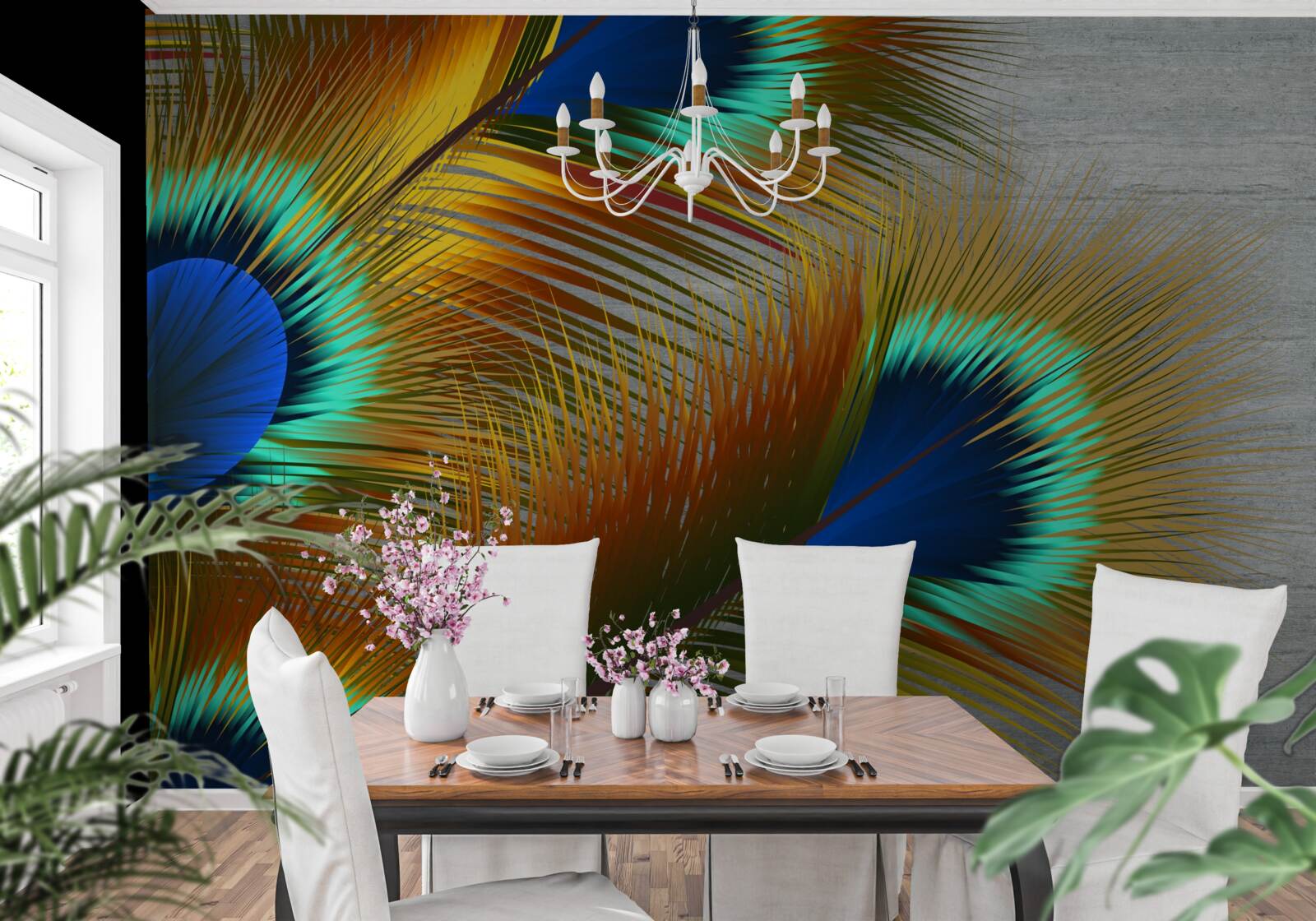 Fototapeta bujne pawie pióra