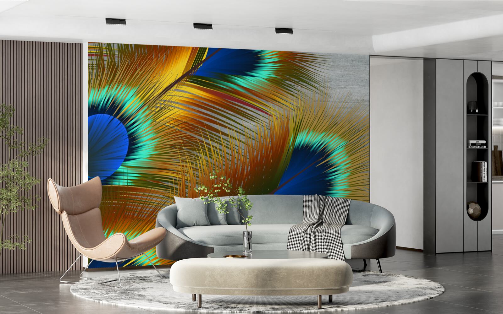 Fototapeta bujne pawie pióra