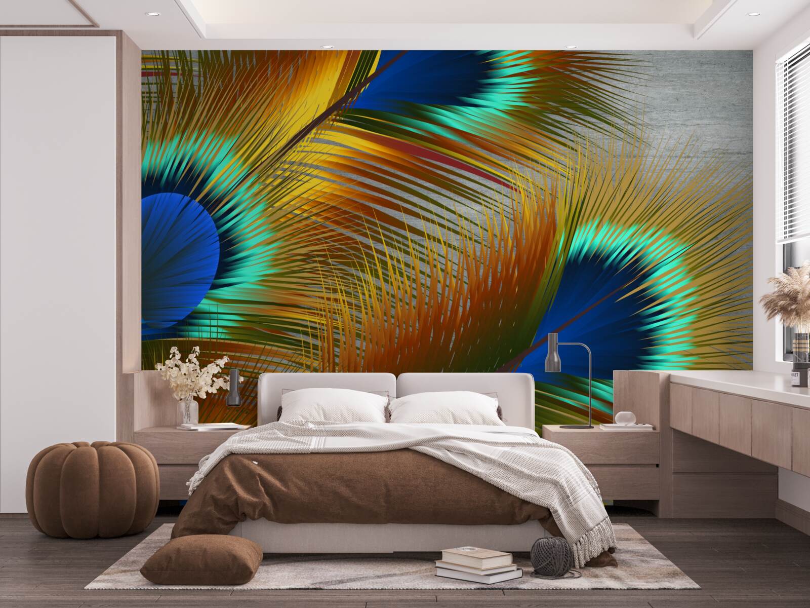 Fototapeta bujne pawie pióra