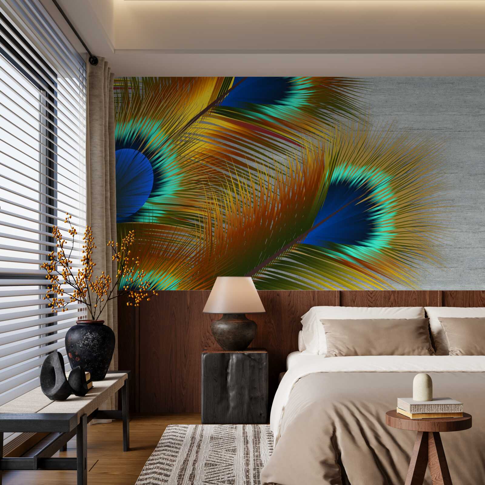 Fototapeta bujne pawie pióra