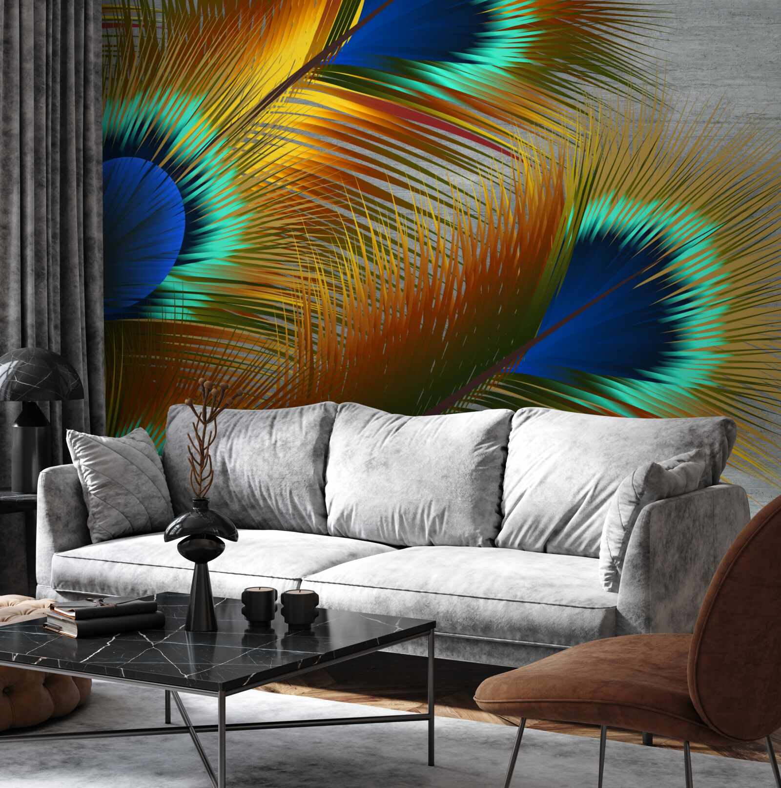 Fototapeta bujne pawie pióra