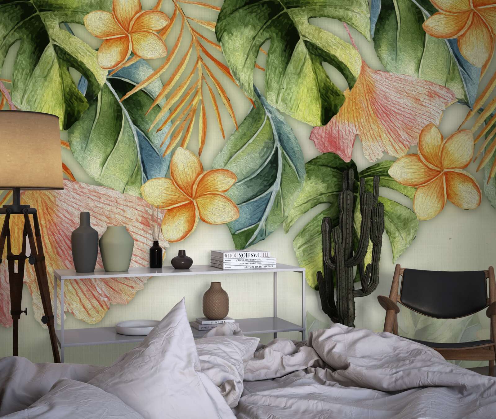 Fototapeta kolorowe liście z tropików