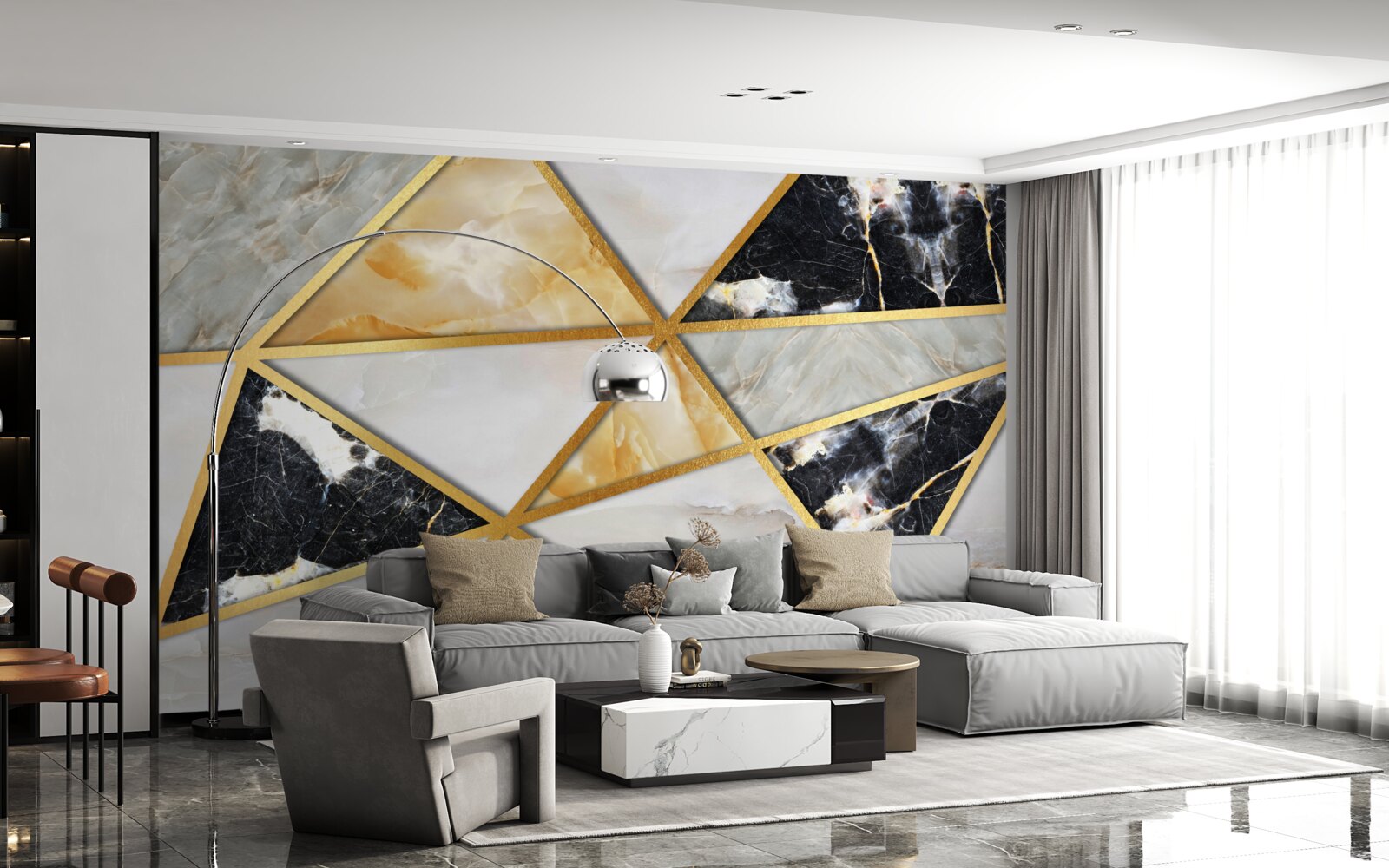 Fototapeta marmurowe tło z geometrycznym wzorem